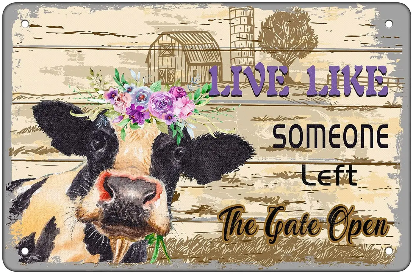 Farmhouse Wall Decor Sign Cow,Live Like Someone Left The Gate Open,Vintage Wall Decoration Fun Home Decor Gift
Farmhouse Wall Decor Sign Cow,Live Like Someone Left The Gate Open,Vintage Wall Decoration Fun Home Decor Gift