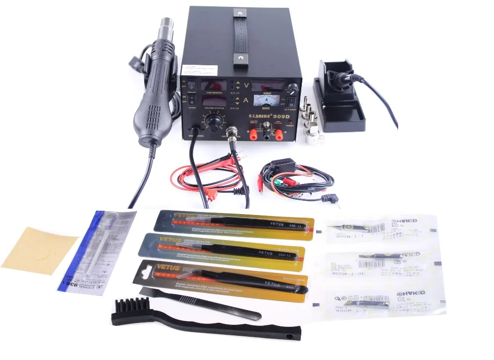 Free shipping 3 in1 soldering machine Saike 909D Heat Air Gun Solder Iron110V or 220V 700W soldering Iron
Free shipping 3 in1 soldering machine Saike 909D Heat Air Gun Solder Iron110V or 220V 700W soldering Iron