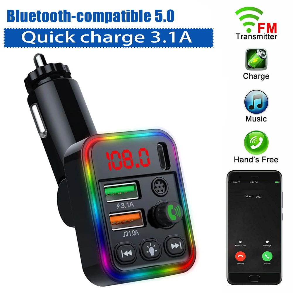 1x FM Transmitter Car Radio Music Adapter USB Charger DC12V-24V BT-compatible Version 5.3 English Voice Number Prompt Car Audio
1x FM Transmitter Car Radio Music Adapter USB Charger DC12V-24V BT-compatible Version 5.3 English Voice Number Prompt Car Audio