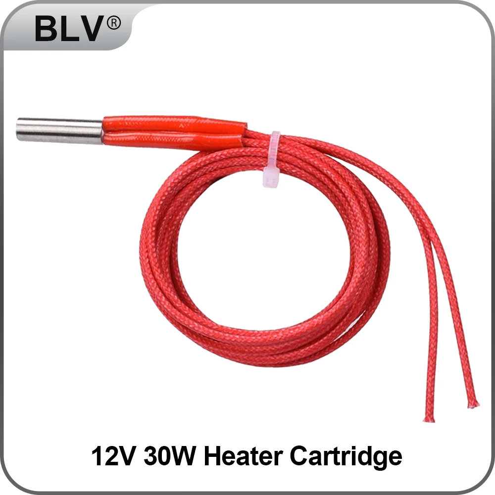 BLV®3D Printer 6*20MM 12V 30W Heater Cartridge With 100CM cable For 3D Printer for PT100 HOTEND Volcano MK8 MK9
BLV®3D Printer 6*20MM 12V 30W Heater Cartridge With 100CM cable For 3D Printer for PT100 HOTEND Volcano MK8 MK9