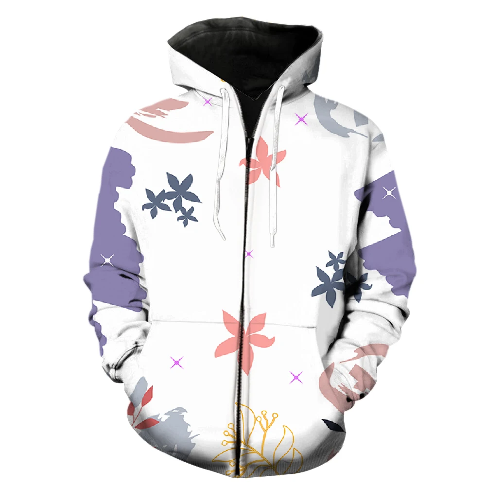 

Abstract Plant Leaves Men's Zipper Hoodies 3D Print With Hood Jackets Unisex Oversized Teens Cool 2022 Hot Sale Harajuku Hip Hop