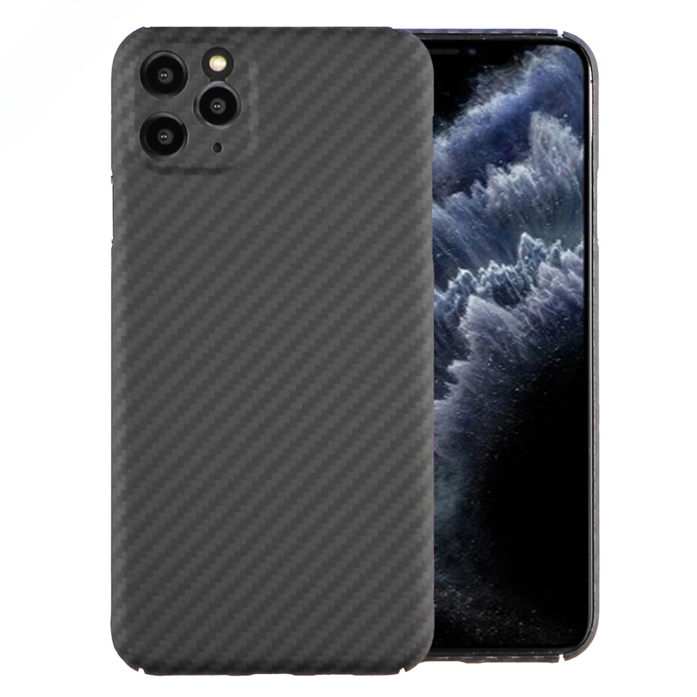

New Genuine Aramid Fiber Carbon For IPhone 11 Pro Max 11Pro Hole Camera For IPhone 11 IPhone11 11Promax Shell CASE Cover