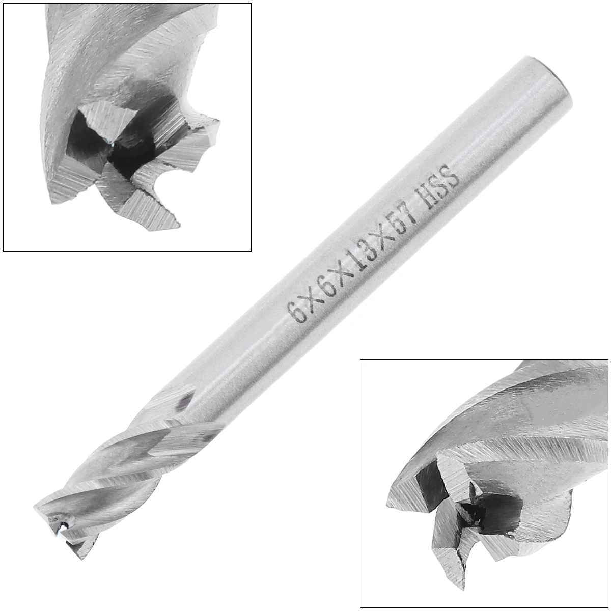 4 Flute End Mill Cutter 6mm HSS & Aluminum End Mill Cutter with Super Hard Straight Shank for CNC Mold Processing
4 Flute End Mill Cutter 6mm HSS & Aluminum End Mill Cutter with Super Hard Straight Shank for CNC Mold Processing