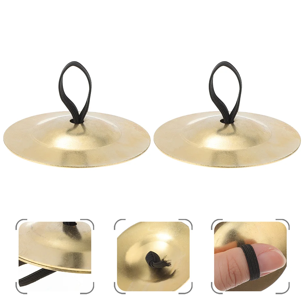 

5 Pairs Belly Dancing Finger Cymbals Mini Kids Instrument Toys Pure Copper Small for Iron