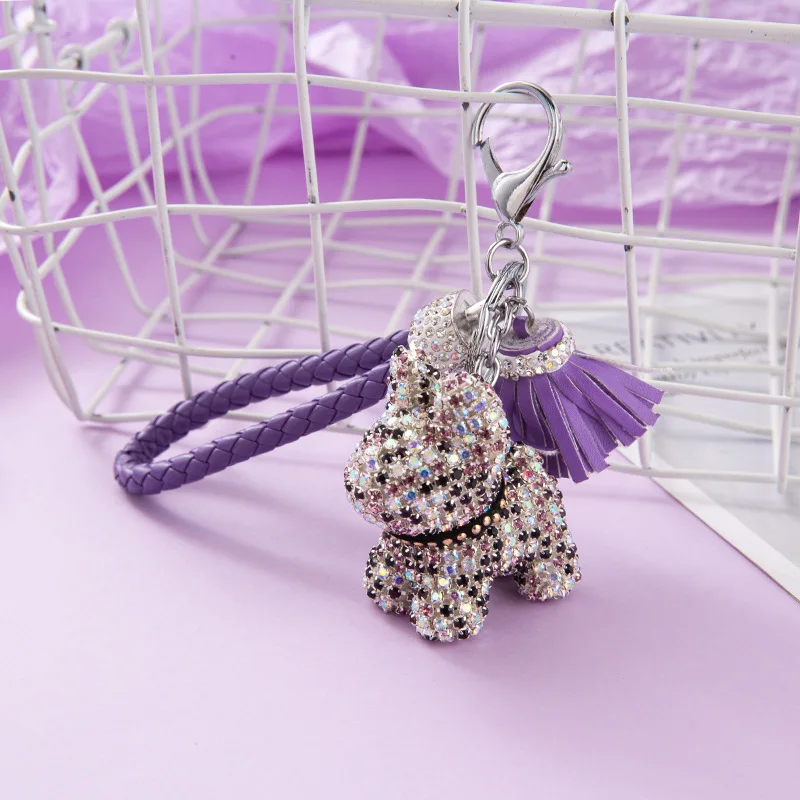 Luxury Keychain Cartoon Diamond-studded Dog Doll Cute Rhinestone Keyring Tassel Trend Car Key Chain Bag Pendant Gift
Luxury Keychain Cartoon Diamond-studded Dog Doll Cute Rhinestone Keyring Tassel Trend Car Key Chain Bag Pendant Gift