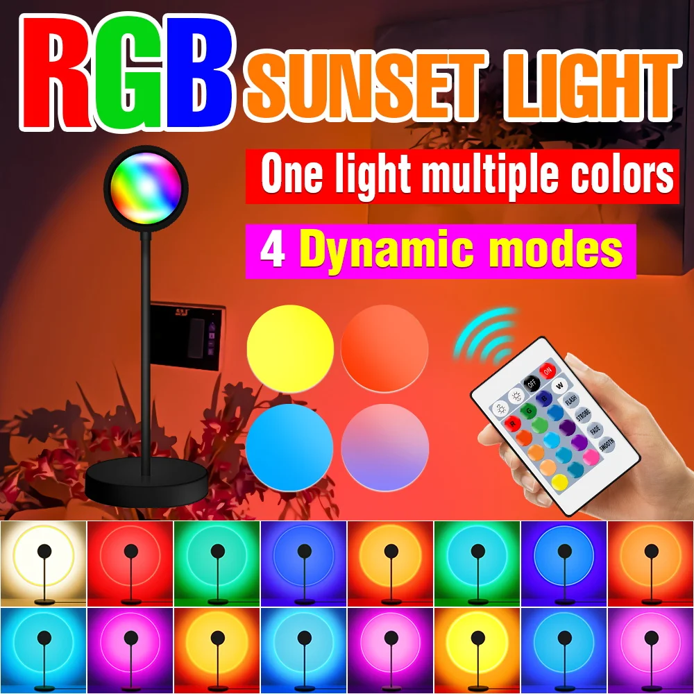 USB LED RGB Sunset Lamp Rainbow Projection Neon Lights Christmas Atmosphere Light Holiday Party Decoration Bedroom Night Lamp
USB LED RGB Sunset Lamp Rainbow Projection Neon Lights Christmas Atmosphere Light Holiday Party Decoration Bedroom Night Lamp