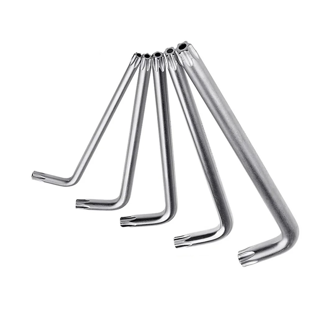 5pcs Turn Screw Torx Screwdrivers T10/T15/T20/T25/T30 Double Head Spanner Wrench Alloy Steel Small Size Car Repair Hex Wrench
5pcs Turn Screw Torx Screwdrivers T10/T15/T20/T25/T30 Double Head Spanner Wrench Alloy Steel Small Size Car Repair Hex Wrench
