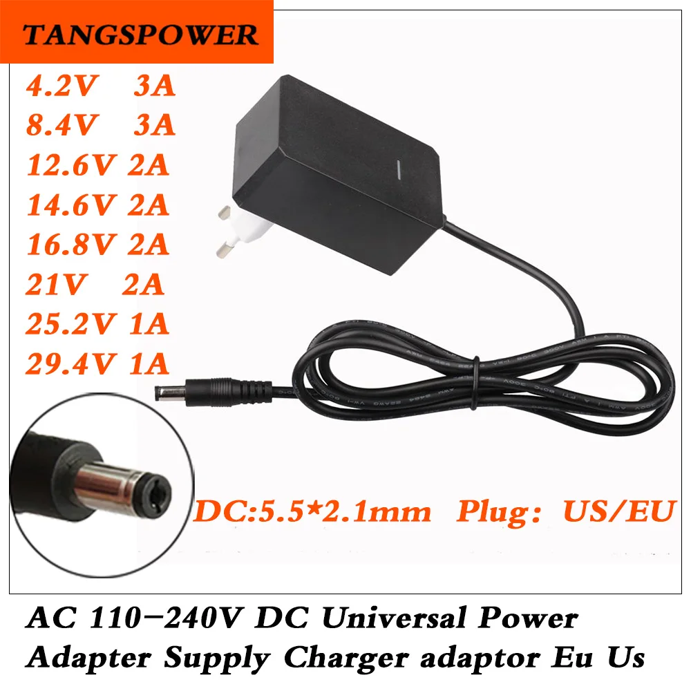 

4.2V 8.4V 12.6V 16.8V 29.4V Power Supply Charger Charger Adapter for hdmi splitter WiFi for deko Screwdriver 18650 Battery