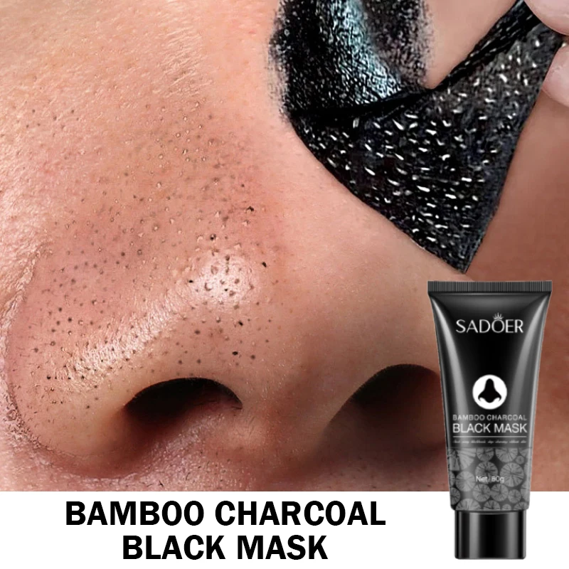 

Bamboo Charcoal Nose Blackhead Remover Mask Oil Control Deep Cleansing Shrink Pore Acne Skin Care Nose Black Dots Pore Mask 60g