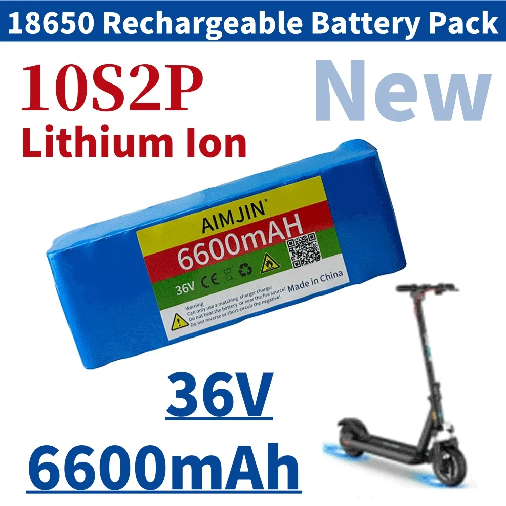 New E-Bike 10S2P 18650 36V 6.6Ah Lithium Battery Pack Built-in BMS,For Electric Scooter Bicycle 36V 6600mAh Li-ion Battery
New E-Bike 10S2P 18650 36V 6.6Ah Lithium Battery Pack Built-in BMS,For Electric Scooter Bicycle 36V 6600mAh Li-ion Battery