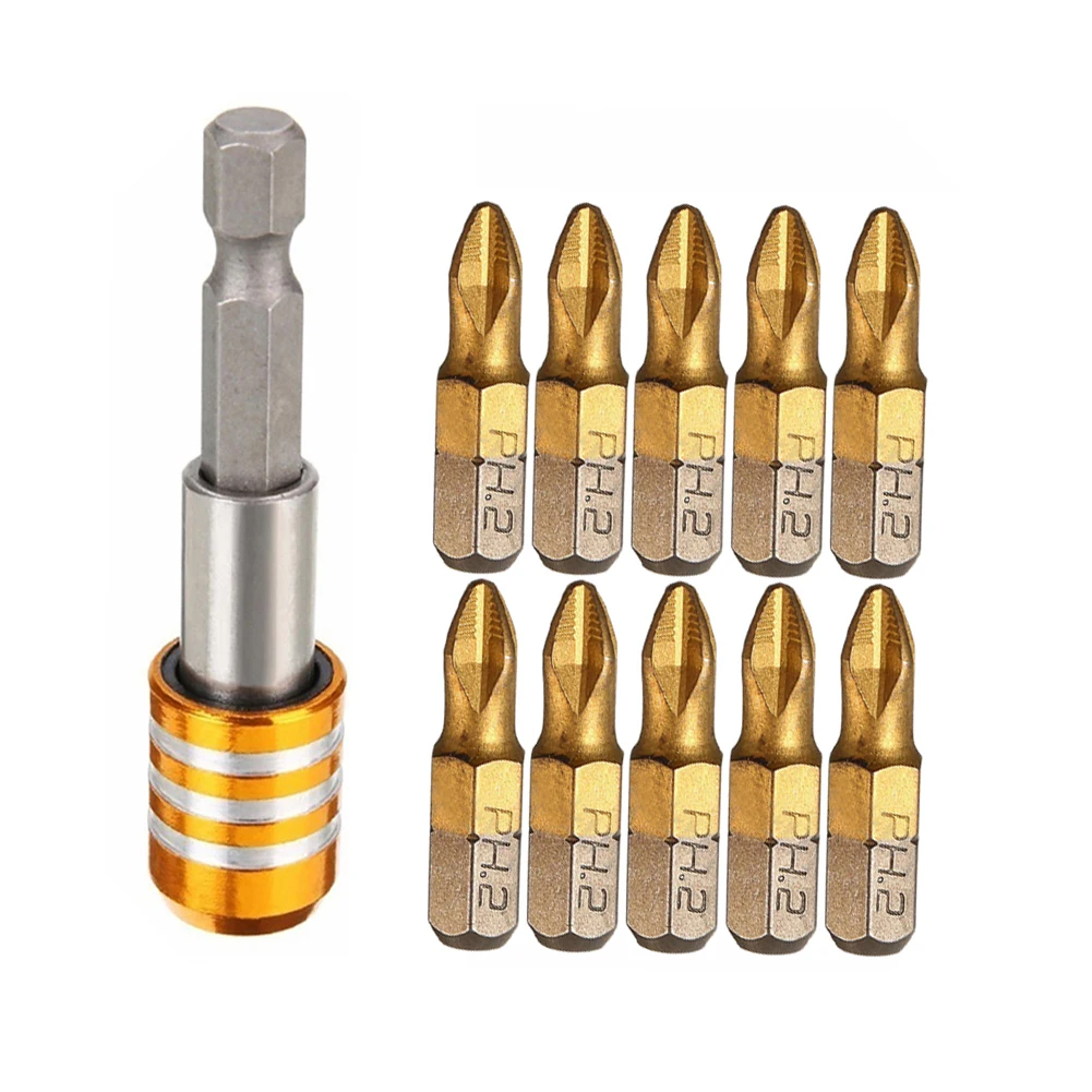 Efficient and Convenient 25mm PH2 Titanium Coated Screwdrivers Bit 10pcs Set with Adapter Effortlessly Handles Tough Screws
Efficient and Convenient 25mm PH2 Titanium Coated Screwdrivers Bit 10pcs Set with Adapter Effortlessly Handles Tough Screws