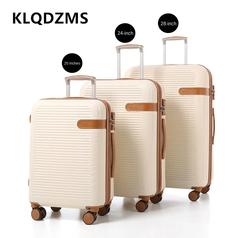 

KLQDZMS Suitcase New 20 Inches PC Boarding Box 24 "28" Large-capacity Trolley Case Men's Password Box Women's Rolling Luggage