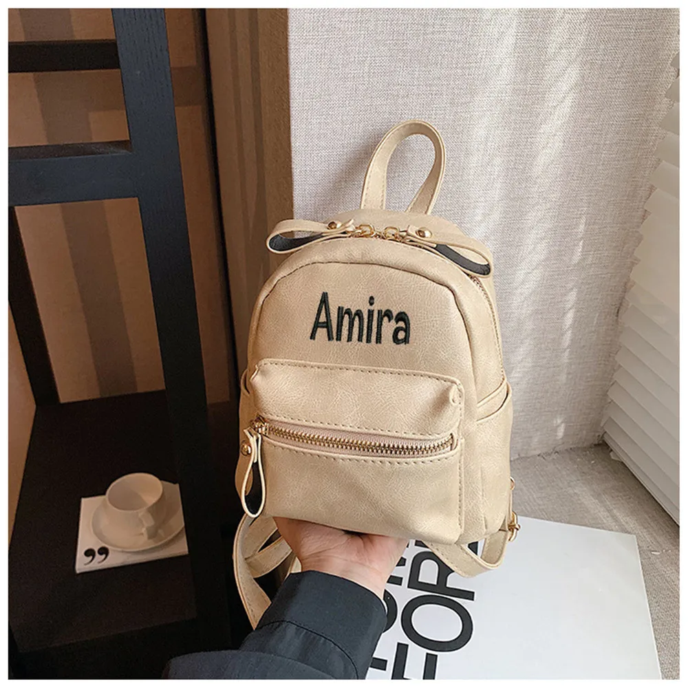 Women's High Quality Mini PU Bag Custom Embroidery Name New Design Fashion Women's Backpack Personalized Name Outdoor Travel Bag
Women's High Quality Mini PU Bag Custom Embroidery Name New Design Fashion Women's Backpack Personalized Name Outdoor Travel Bag