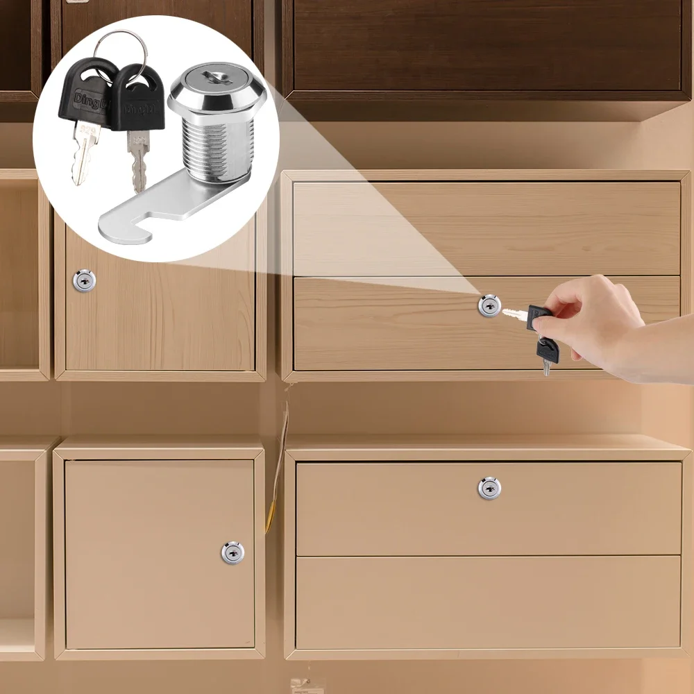 

16/20/25/30mm Cam Cylinder Locks Door Cabinet Mailbox Drawer Cupboard Locker Security Furniture Locks With Plastic Keys Hardware