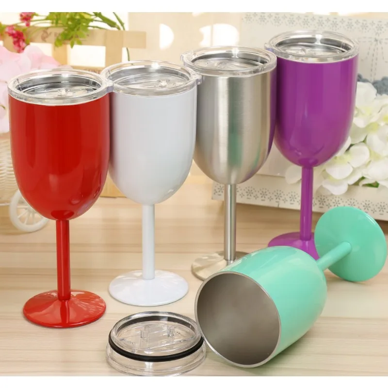 300ML Double Wall Stainless Steel Goblet Wine Glass Without Straw Thermos Cup With Lid Water Bottle Coffee Mug Champagne Glasses
300ML Double Wall Stainless Steel Goblet Wine Glass Without Straw Thermos Cup With Lid Water Bottle Coffee Mug Champagne Glasses