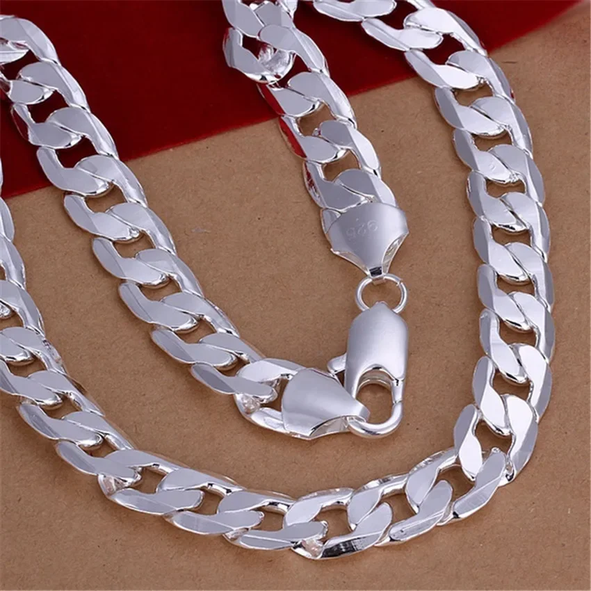 18-30inch 925 Stamped Silver 12MM Chain Necklace Big Noble Beautiful Fashion Charm Solid Men Women TOP Quality Gorgeous Jewelry
18-30inch 925 Stamped Silver 12MM Chain Necklace Big Noble Beautiful Fashion Charm Solid Men Women TOP Quality Gorgeous Jewelry