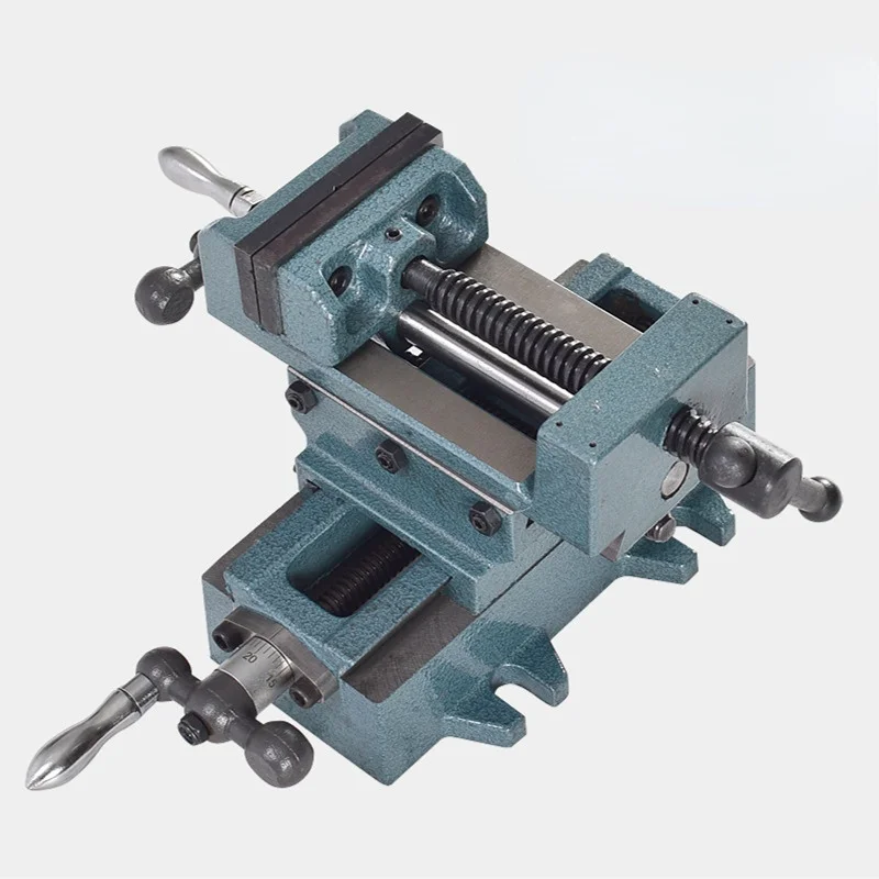 

Q97 Heavy-Duty Precision Cross-Nose Pliers Bench Vise Drilling Variable Milling Machine Two-Way Movable Vise Table Anvil
