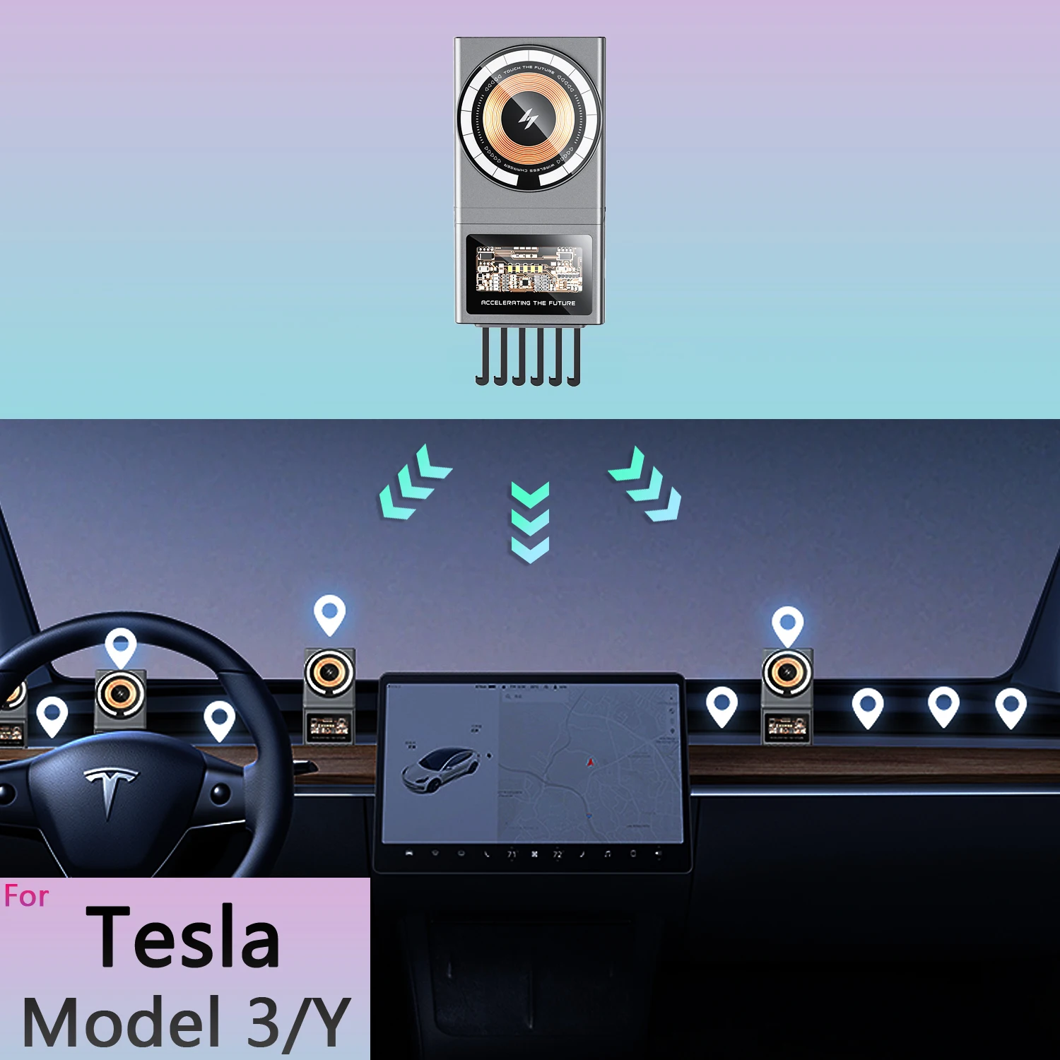 Автомобильный держатель для телефона Tesla Model 3, 15 Вт, магнитная Беспроводная зарядная подставка MagSafe для iPhone, автомобильное зарядное устройство для телефона
Автомобильный держатель для телефона Tesla Model 3, 15 Вт, магнитная Беспроводная зарядная подставка MagSafe для iPhone, автомобильное зарядное устройство для телефона