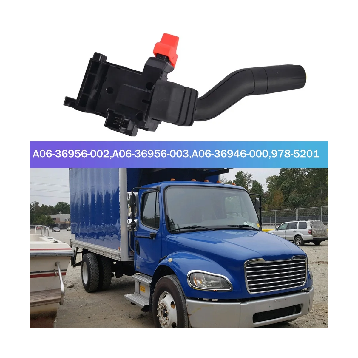 Многофункциональный переключатель поворотников для Freightliner M2 2002-2011 A06-36956-002,A06-36956-003,A06-36946-000,978-5201
Многофункциональный переключатель поворотников для Freightliner M2 2002-2011 A06-36956-002,A06-36956-003,A06-36946-000,978-5201