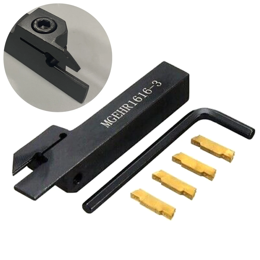 Carbide Insert Turning Tool Holder 1 Set 100mm/4inch 18mm Insertion 65mm Wrench Accessories Alloy Steel MGEHR1616-3
Carbide Insert Turning Tool Holder 1 Set 100mm/4inch 18mm Insertion 65mm Wrench Accessories Alloy Steel MGEHR1616-3