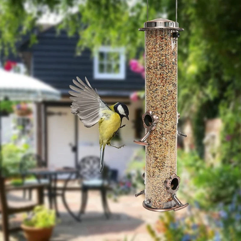 Wild Bird Hanging Feeder Tubular Anti-Rust Outdoor Garden Decor Bird Feeders Tray Birdhouse Pet Water Feeders Food Durable
Wild Bird Hanging Feeder Tubular Anti-Rust Outdoor Garden Decor Bird Feeders Tray Birdhouse Pet Water Feeders Food Durable