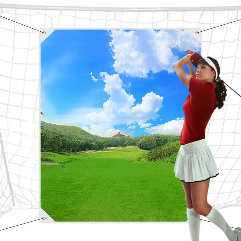 

Golf Target Cloth Softball Training Practice Screen Low Noise Golf Practice Aid And Training Aid For Indoor Backyard School