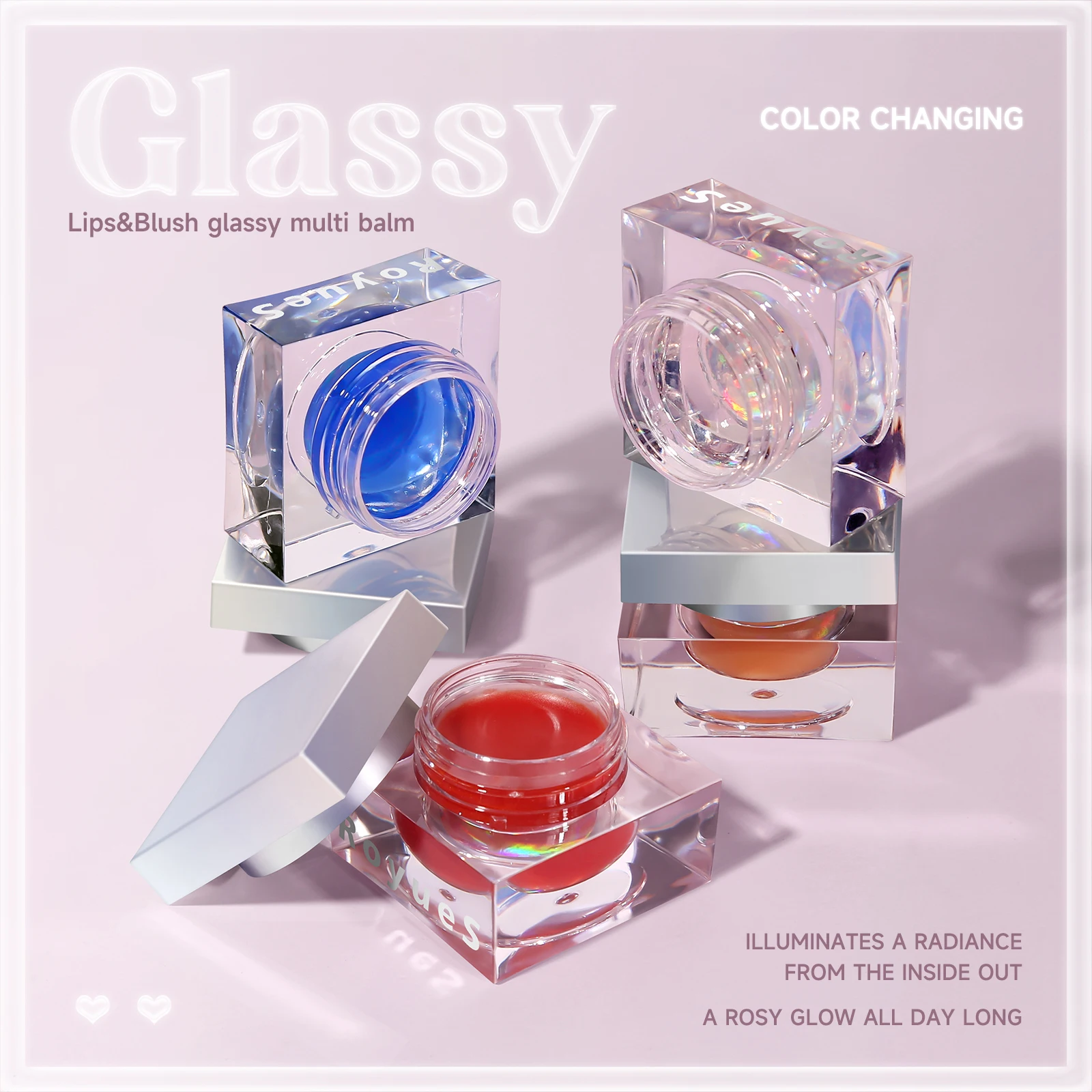 New 4 Colors Shining Magic Lip & Cheek Makeup Glassy Dual-use Lip Balm Natural Lasting Color Change Pink Soft Lipstick Blusher
New 4 Colors Shining Magic Lip & Cheek Makeup Glassy Dual-use Lip Balm Natural Lasting Color Change Pink Soft Lipstick Blusher