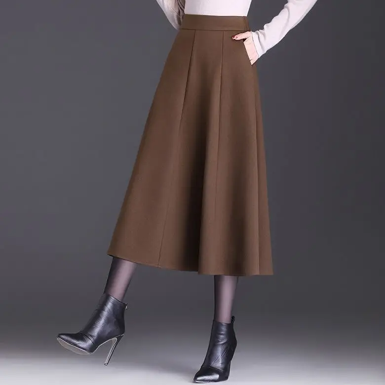 2023 Women's Autumn Winter New High Waist A-line Skirts Female Thicken Warm Woolen Skirts Ladies Solid Color Long Skirts U475
2023 Women's Autumn Winter New High Waist A-line Skirts Female Thicken Warm Woolen Skirts Ladies Solid Color Long Skirts U475