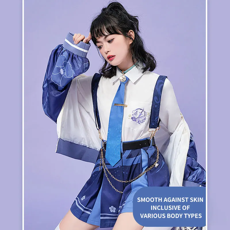 Genshin Impact Kamisato Ayato Cosplay Costume JK School Uniform Daily Wear Fashion Clothes Coat Skirt Christmas
Genshin Impact Kamisato Ayato Cosplay Costume JK School Uniform Daily Wear Fashion Clothes Coat Skirt Christmas