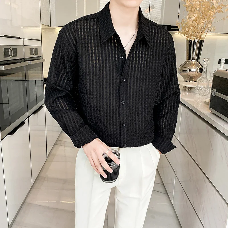 2200 57USD 2024 Summer New Translucent Plaid Shirt Korean Fashion Loose Casual Long Sleeve Shirt
2200 57USD 2024 Summer New Translucent Plaid Shirt Korean Fashion Loose Casual Long Sleeve Shirt