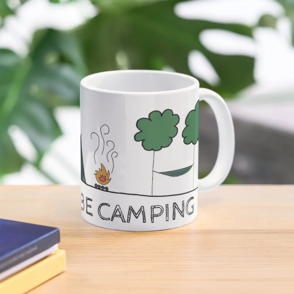 

I'd Rather be Camping Coffee Mug Coffe Cups Ceramic Cups Ceramic Cups Creative Porcelain Mug