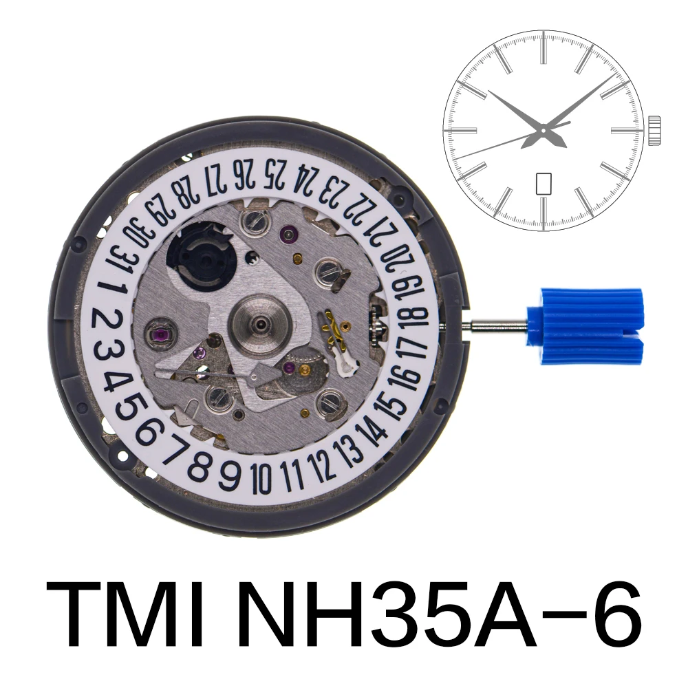 

NH35A seiko Movement Watch Japan NH35A-6 Mechanical Automatic Date Wheel 24 Jewels High Accuracy Movt Replacement Self-winding