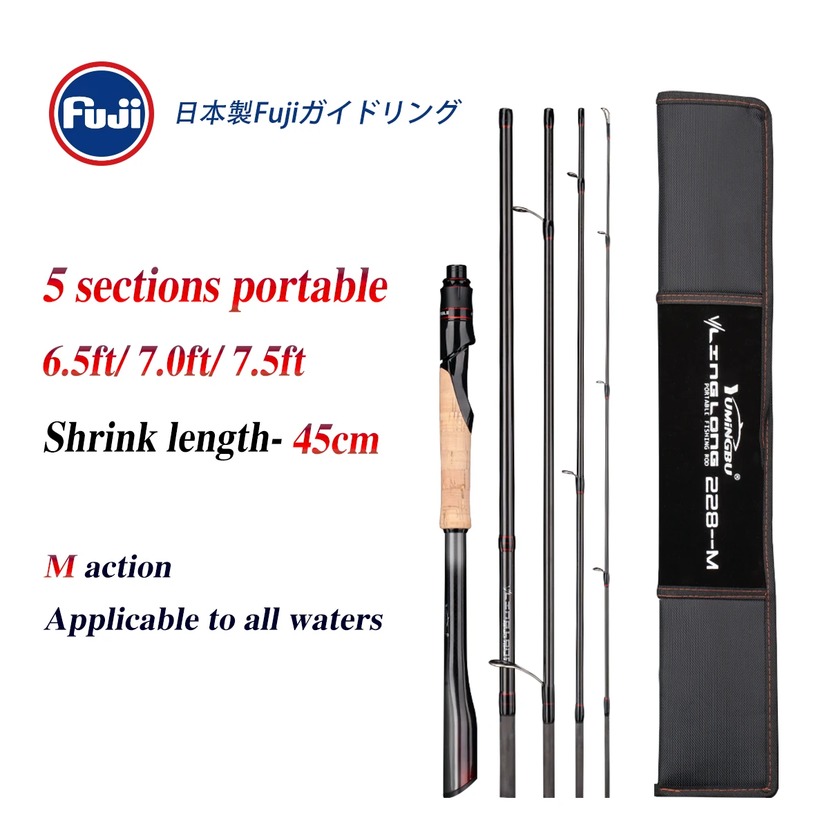 【NYA】FuJi 5S 1.98M/2.13M/2.28M Lure Weight 5-28g M Action Bait Casting/Spinning Fishing Rod Fuji Guide Ring 5 Sections
【NYA】FuJi 5S 1.98M/2.13M/2.28M Lure Weight 5-28g M Action Bait Casting/Spinning Fishing Rod Fuji Guide Ring 5 Sections