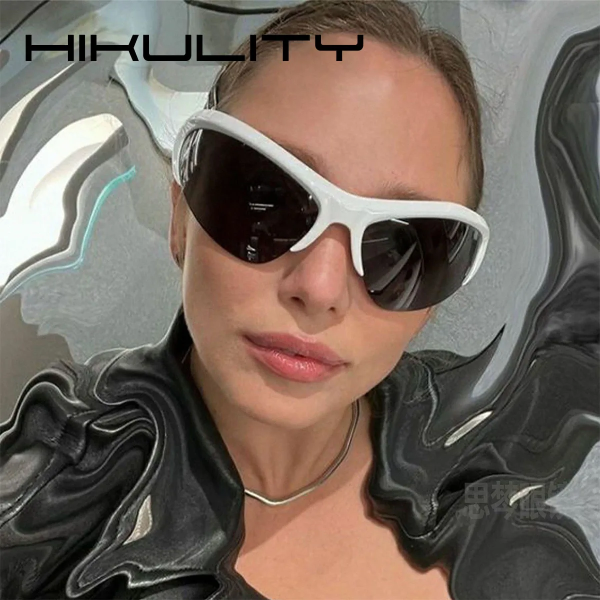 

Новинка 2023, солнцезащитные очки унисекс в стиле «будущие технологии», Женские ветрозащитные очки в полуоправе, уличные солнцезащитные очки Y2K, женские очки