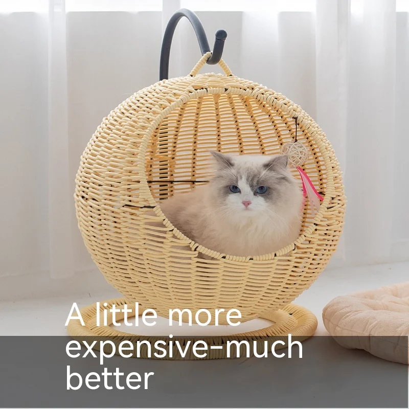 Pet hammock, cat nest cat cage circular cat hammock cat bed basket rattan woven summer cat hammock
Pet hammock, cat nest cat cage circular cat hammock cat bed basket rattan woven summer cat hammock