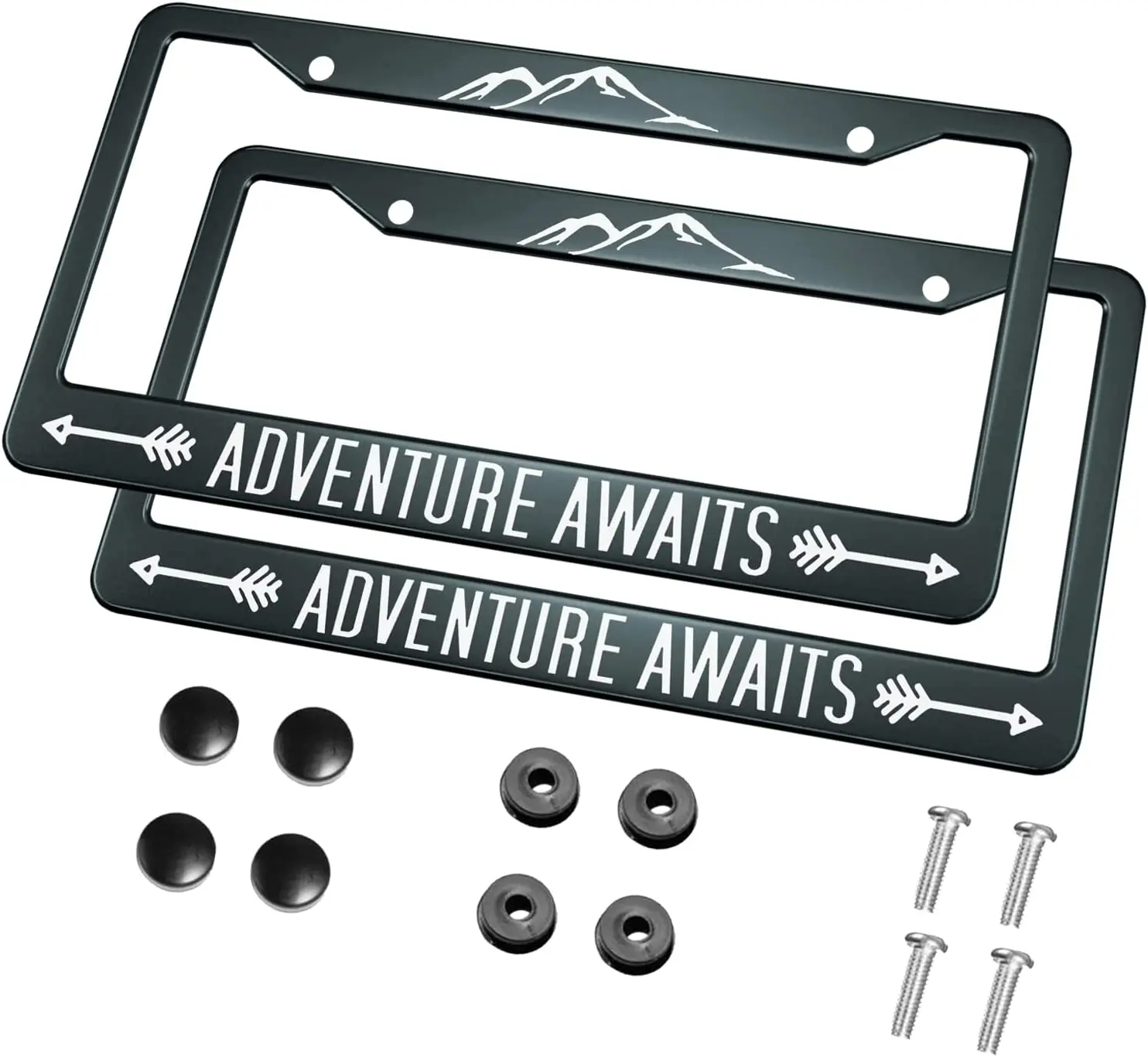 Adventure Awaits License Plate Frame Alpine Travel Enthusiasts Metal 2 Pcs Licenses Plate Covers Car Tag Frame for US Vehicles
Adventure Awaits License Plate Frame Alpine Travel Enthusiasts Metal 2 Pcs Licenses Plate Covers Car Tag Frame for US Vehicles