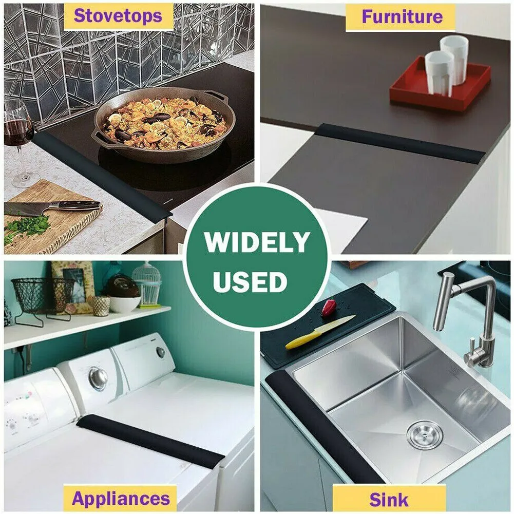 Seals Gap Filler Stove Gap Cover T-Shaped Design For Cooker Worktop Kitchen Silicone Stove Counter Gap Cover 2Pcs Durable
Seals Gap Filler Stove Gap Cover T-Shaped Design For Cooker Worktop Kitchen Silicone Stove Counter Gap Cover 2Pcs Durable