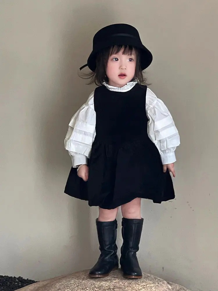Girl Dress Suit 2023 New Autumn Winter Korean Fashion Style Sets Girls Solid Long Sleeve Shirt Sleeveless Dress Two Piece Suit
Girl Dress Suit 2023 New Autumn Winter Korean Fashion Style Sets Girls Solid Long Sleeve Shirt Sleeveless Dress Two Piece Suit