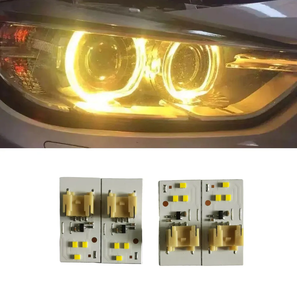 

New For Xenon Headlight BMW 3 Series F30 F31 F34 2012-2016 CSL Yellow DRL Modules Board Set LED Daytime Running Light DRL Module