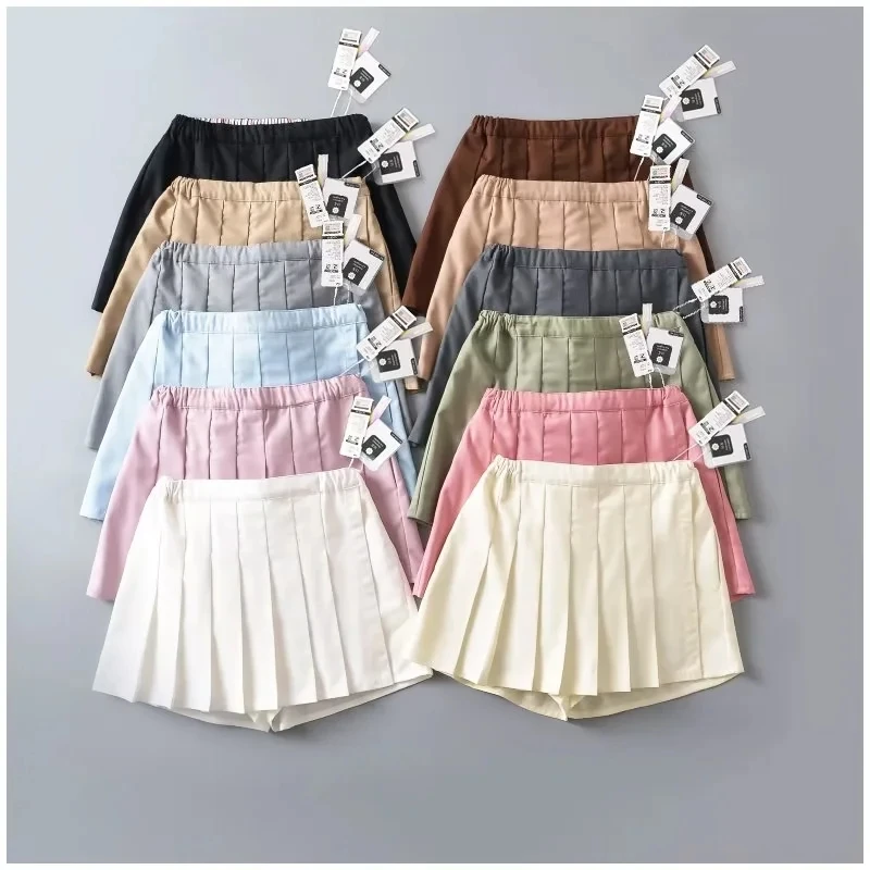 Summer elastic waist mini skirts women high waist Pleated Skirts sexy y2k skirts Vintage Korean Tennis Skirts Short White Black
Summer elastic waist mini skirts women high waist Pleated Skirts sexy y2k skirts Vintage Korean Tennis Skirts Short White Black
