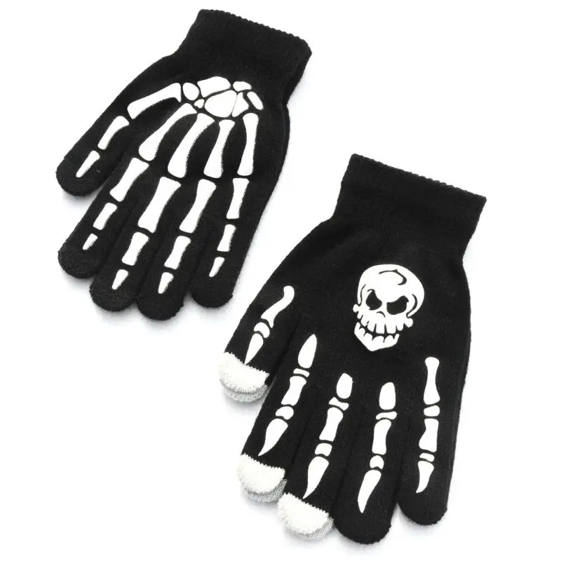 

Unisex Winter Cycling Full Finger Gloves Halloween Horror Skull Claw Skeleton Anti-Skid Outdoor Mittens Wrist Warmer DropShip