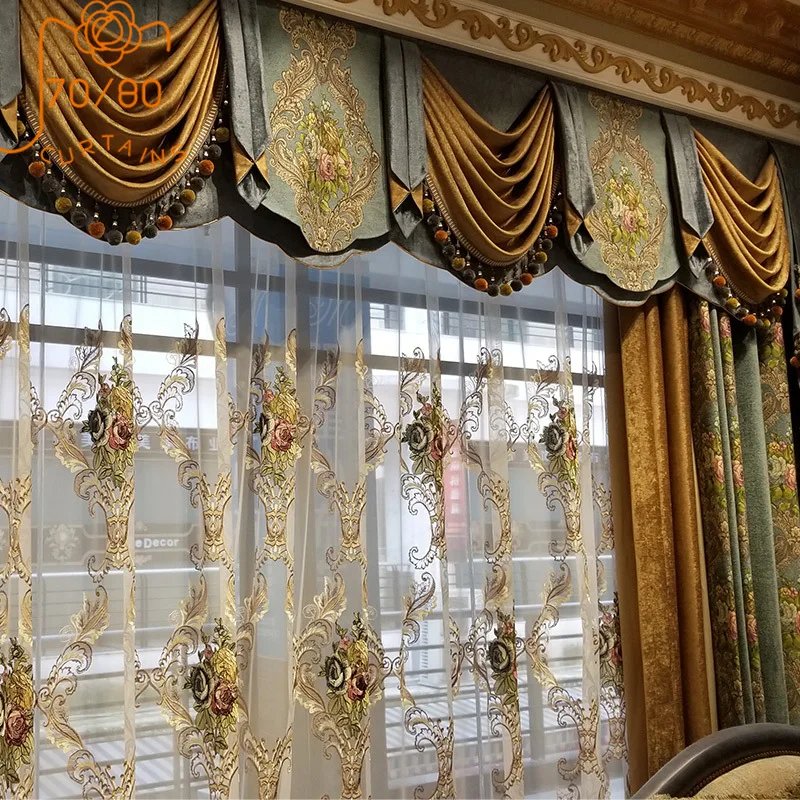High End Villa European Style Blue Chenille Thickened Jacquard Patched Curtains for Living Room Bedroom French Window Valance
High End Villa European Style Blue Chenille Thickened Jacquard Patched Curtains for Living Room Bedroom French Window Valance
