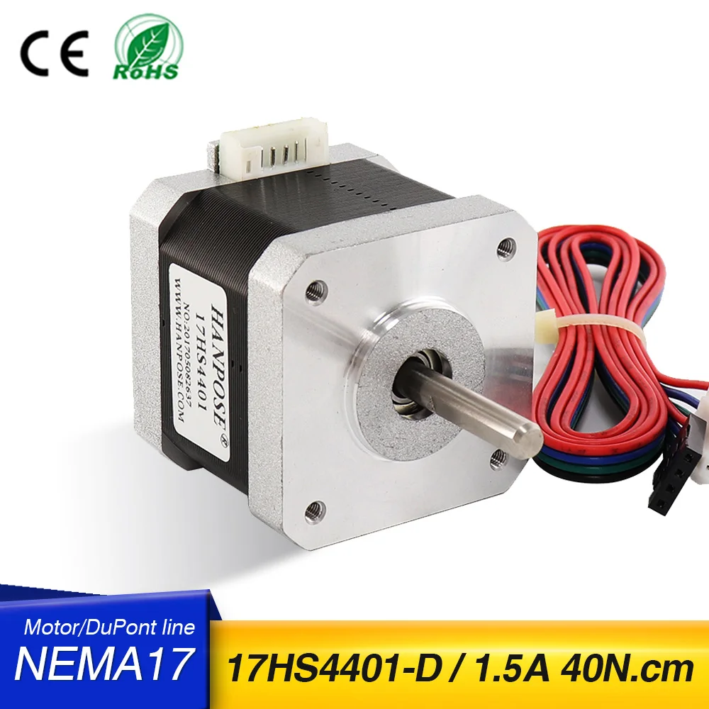 

10PCS 1.8 Degree 17HS4401 40Ncm 1.5A 2 Phase 12V 42BYGH40 4 Leads For CNC Laser Engraver 3D Printer Parts Nema 17 Stepper Motor