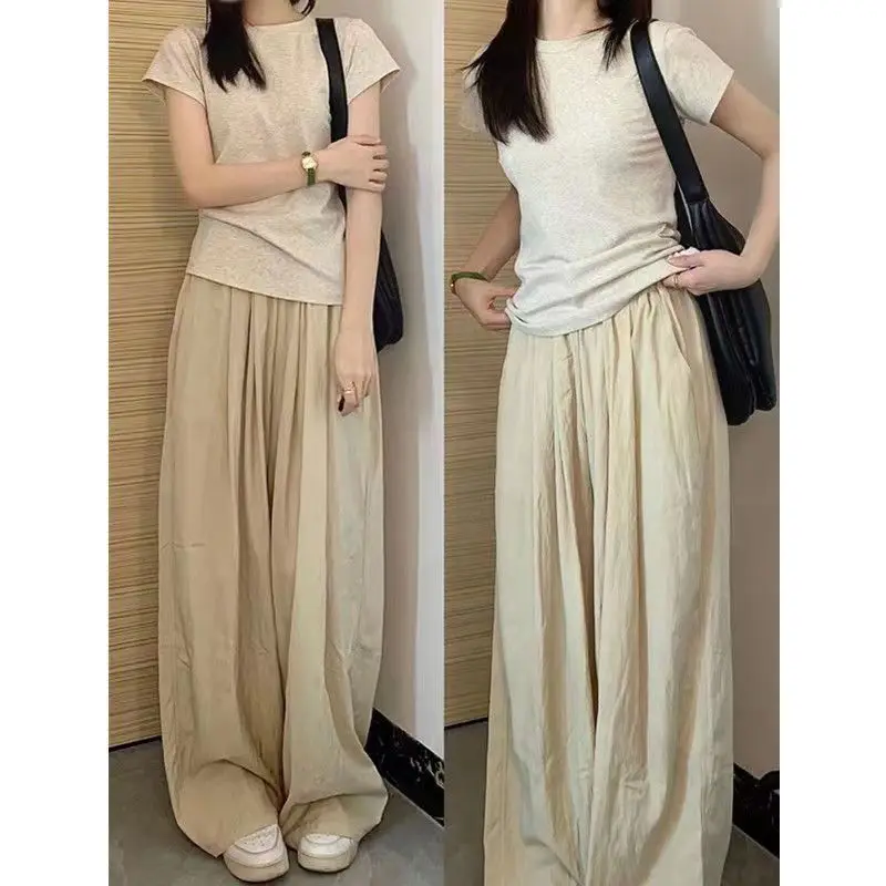 Ice Silk Wide Leg Pants Women's Summer High Waist Sagging Relaxed Loose Slim Large Pleated Straight Leg Pants
Ice Silk Wide Leg Pants Women's Summer High Waist Sagging Relaxed Loose Slim Large Pleated Straight Leg Pants