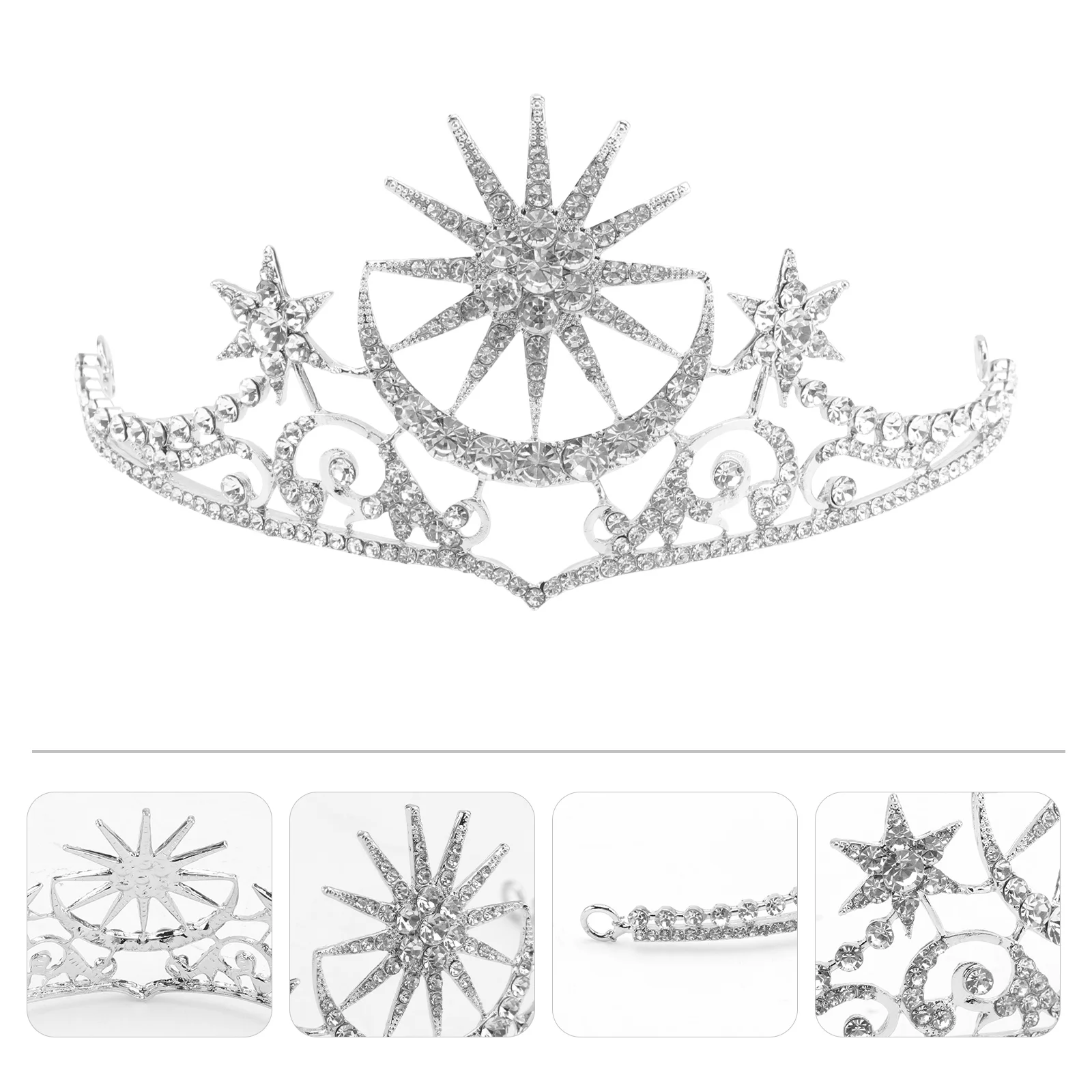 Wedding rhinestone tiara headband Crown Silver Tiara Bridal Rhinestone Coronal Star Moon Headdress Headband Hair Headpiece for
Wedding rhinestone tiara headband Crown Silver Tiara Bridal Rhinestone Coronal Star Moon Headdress Headband Hair Headpiece for