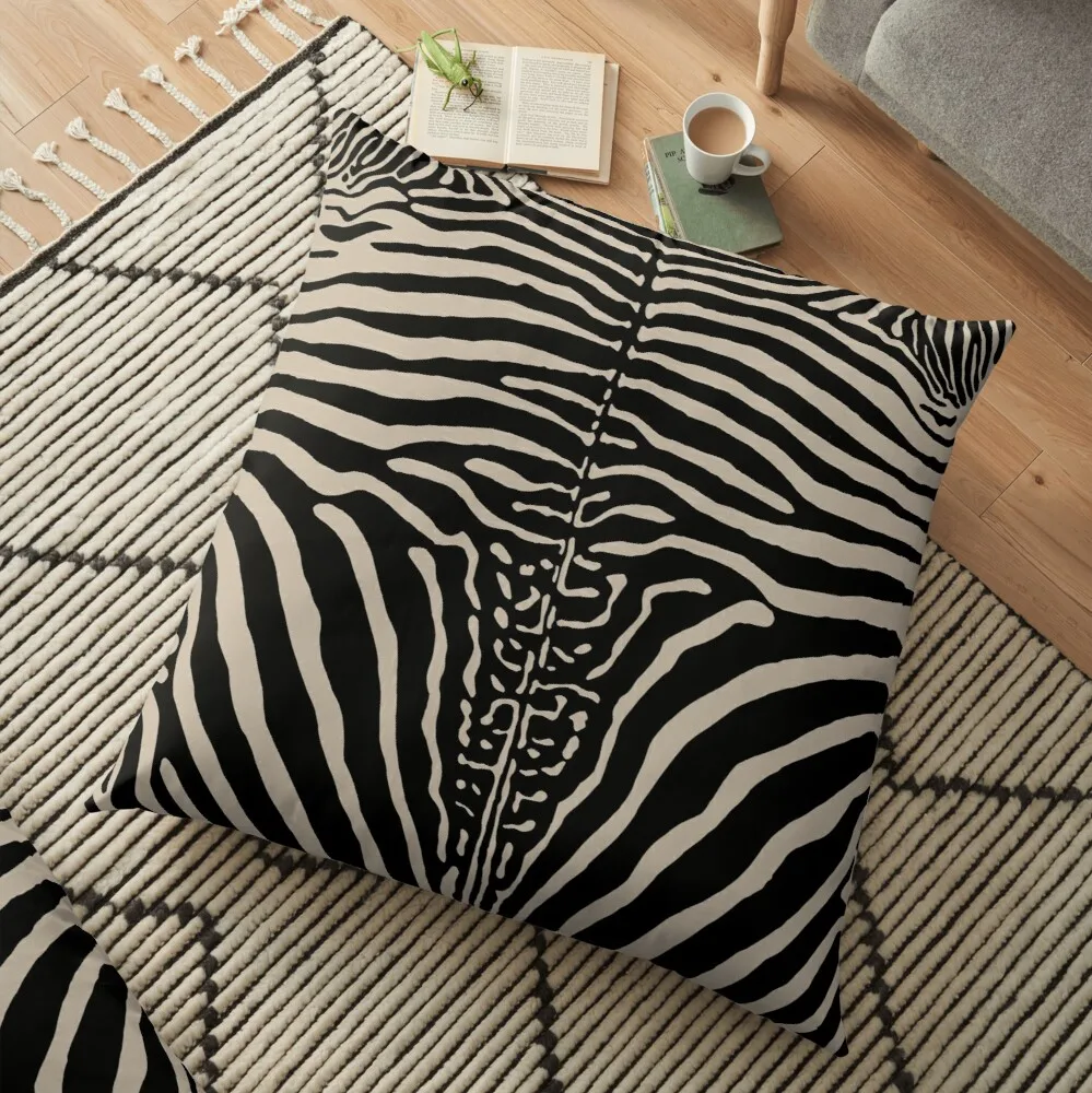 

Zebra Stripes Print Skin Hide | TextureFloor Pillow Throw Pillow Cushion Cover Set