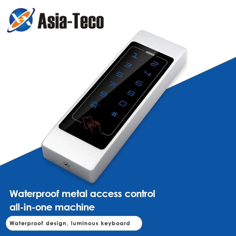 

125KHZ RFID card Touch Keypad Support 4000user One Touch Entry Office Access Waterproof Access Wiegand 13.56Mhz Card Reader