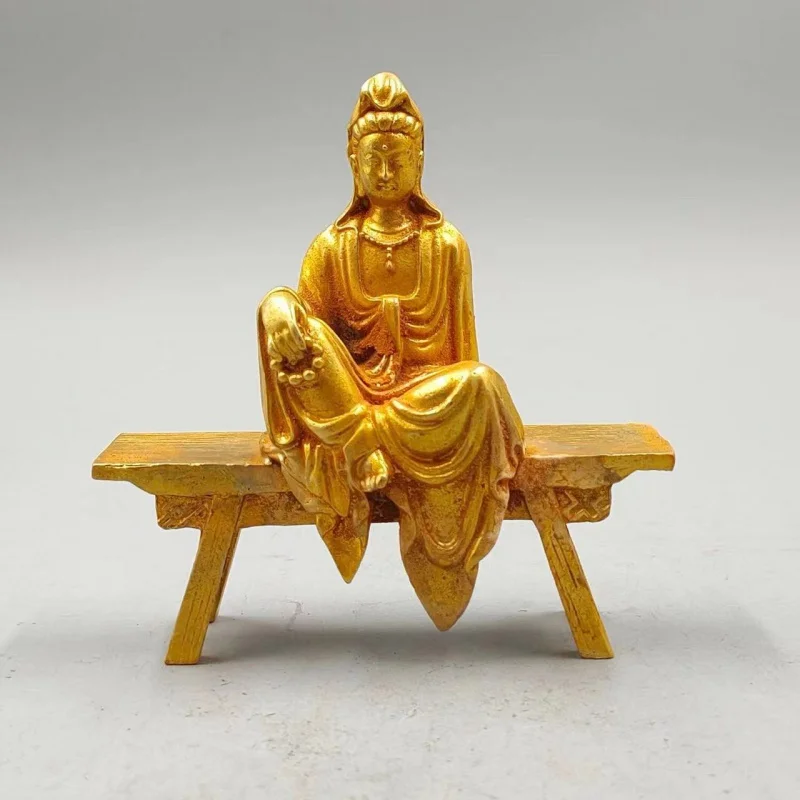Antique Antique Wholesale Bronze Copper Gilded Large Bench Avalokitesvara Bench Buddha Bodhisattva Ornaments Retro Workers Send
Antique Antique Wholesale Bronze Copper Gilded Large Bench Avalokitesvara Bench Buddha Bodhisattva Ornaments Retro Workers Send