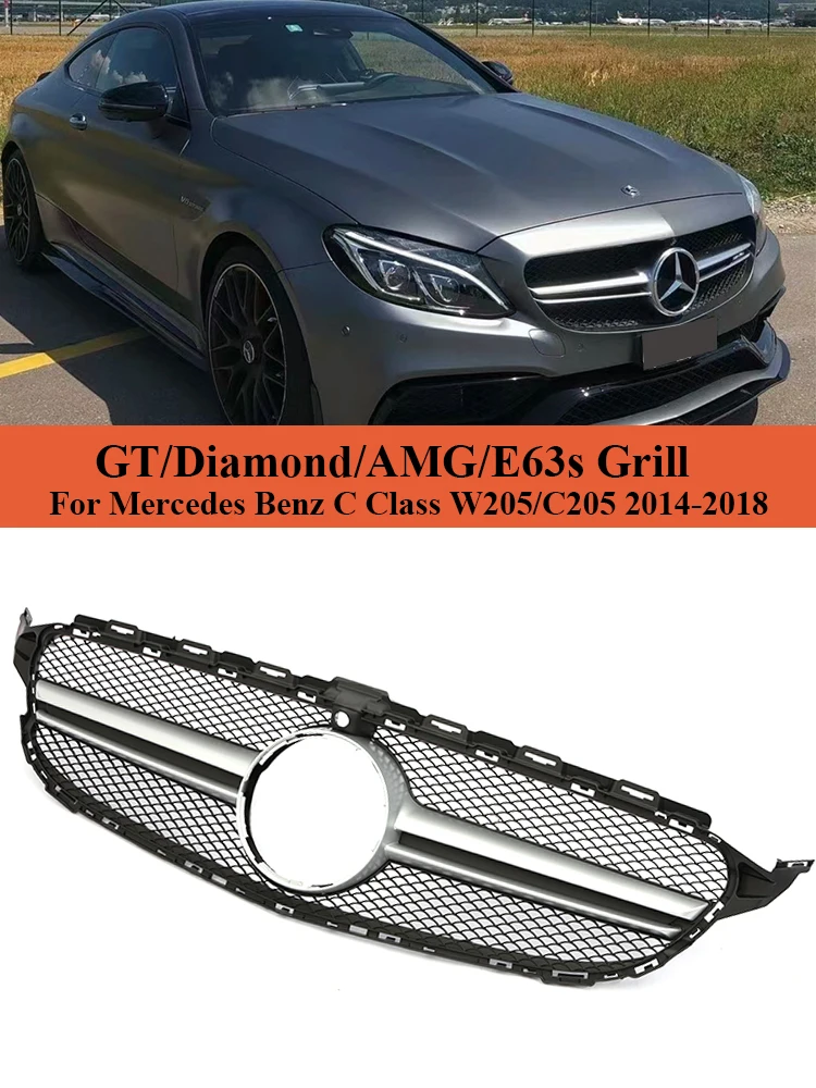 E63S AMG Style Grill Parrilla Front Bumper Grille For Benz C-Class W205 C180 C200 C300 C350 2014-2018 With Camera Black
E63S AMG Style Grill Parrilla Front Bumper Grille For Benz C-Class W205 C180 C200 C300 C350 2014-2018 With Camera Black