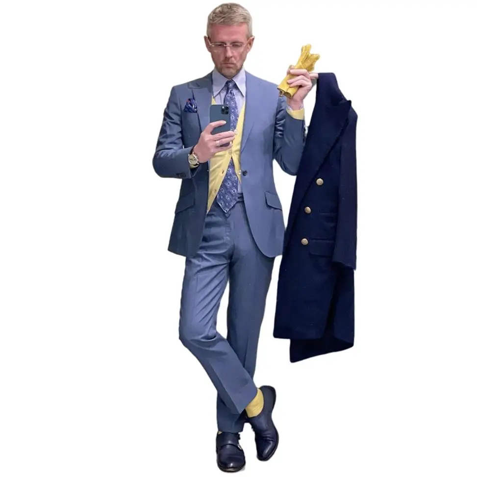 Blue Gray Solid Men Suits Jacket Slim Fit 2 Pieces Formal Suit/Wedding Groom Marriage Classic Wear/Business Lawyer Blazer Pants
Blue Gray Solid Men Suits Jacket Slim Fit 2 Pieces Formal Suit/Wedding Groom Marriage Classic Wear/Business Lawyer Blazer Pants